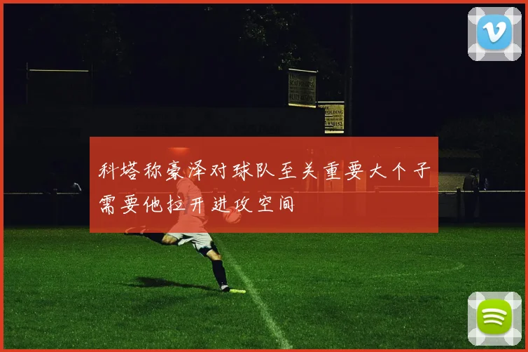 科塔称豪泽对球队至关重要大个子需要他拉开进攻空间